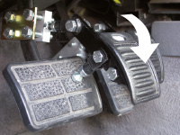 Stamp pedal extensions for brake, clutch and accelerator